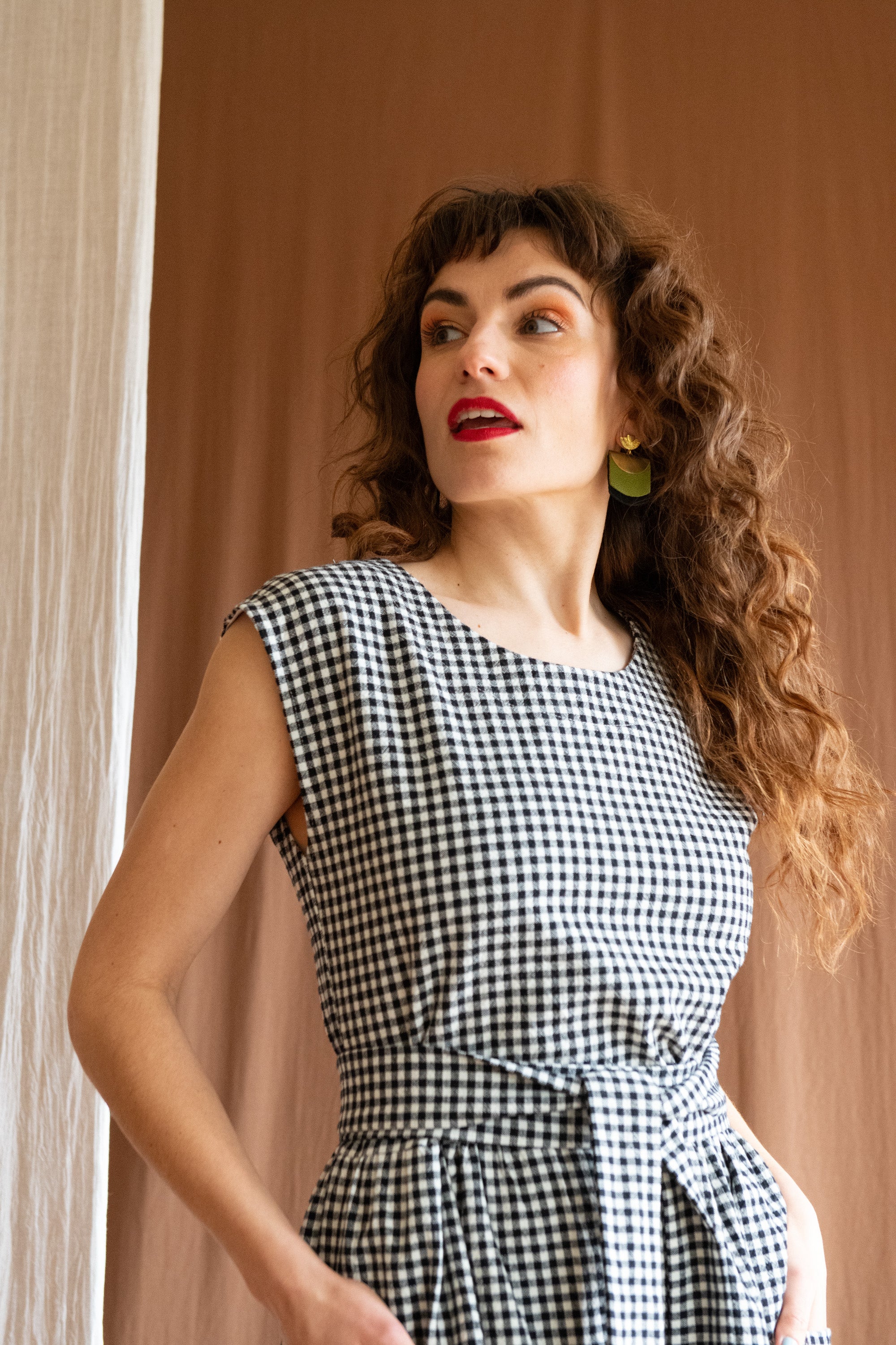 Robe Avellino - Vichy Noir & Blanc coton bio