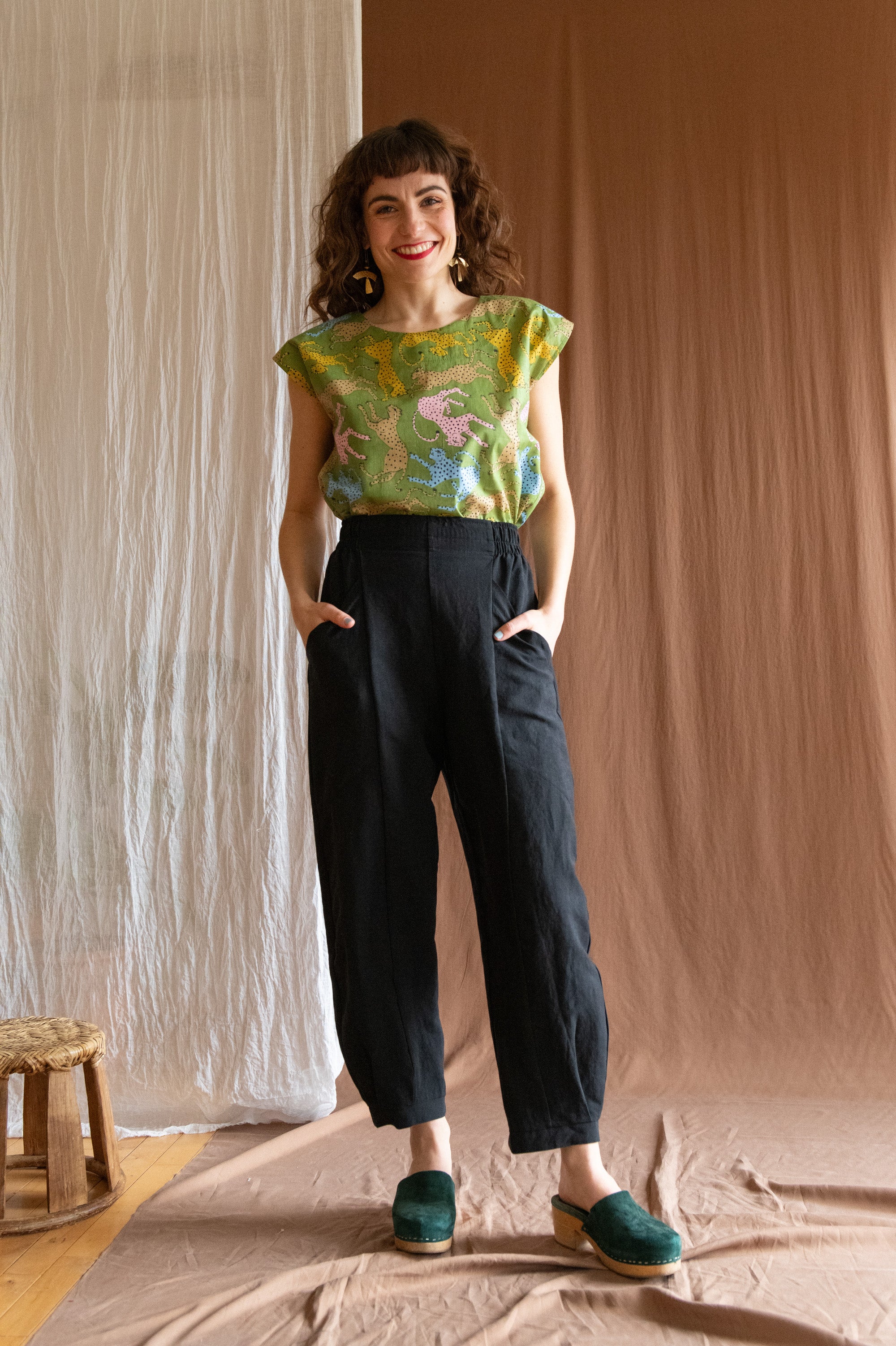 Top Sandrigo - Guépards estampé à la main -