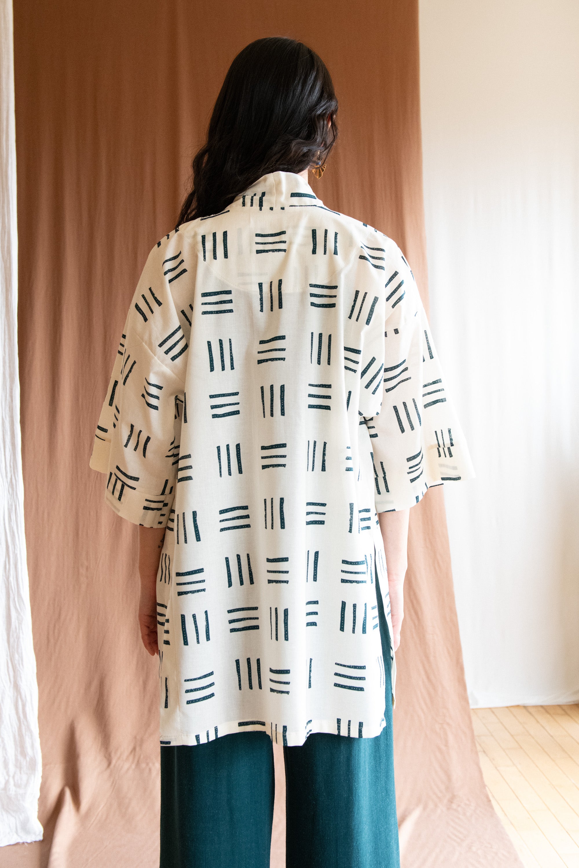 Veste Mirano - Traits crème coton 100 % bio -