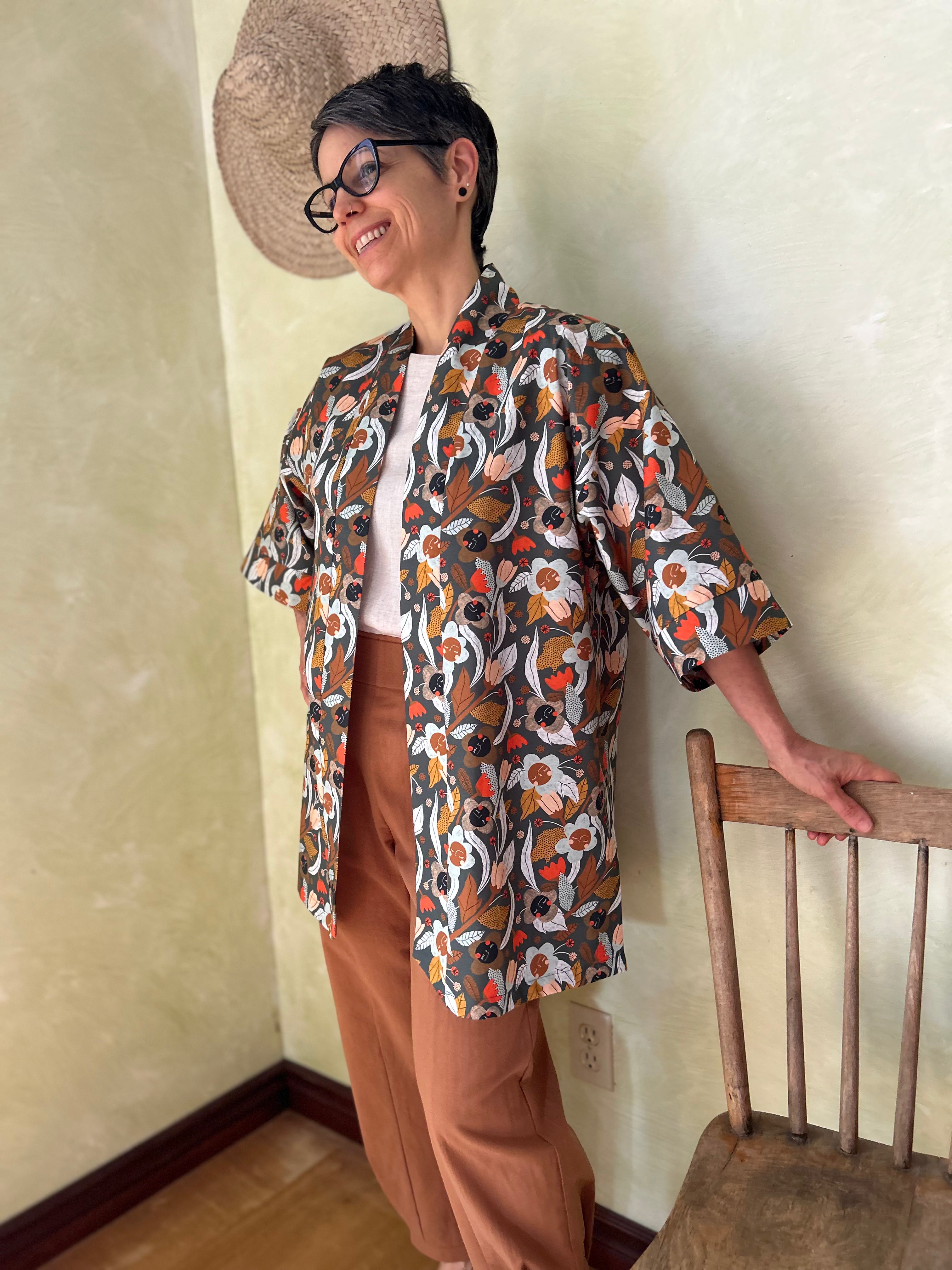 Veste Mirano Fleurs Olives