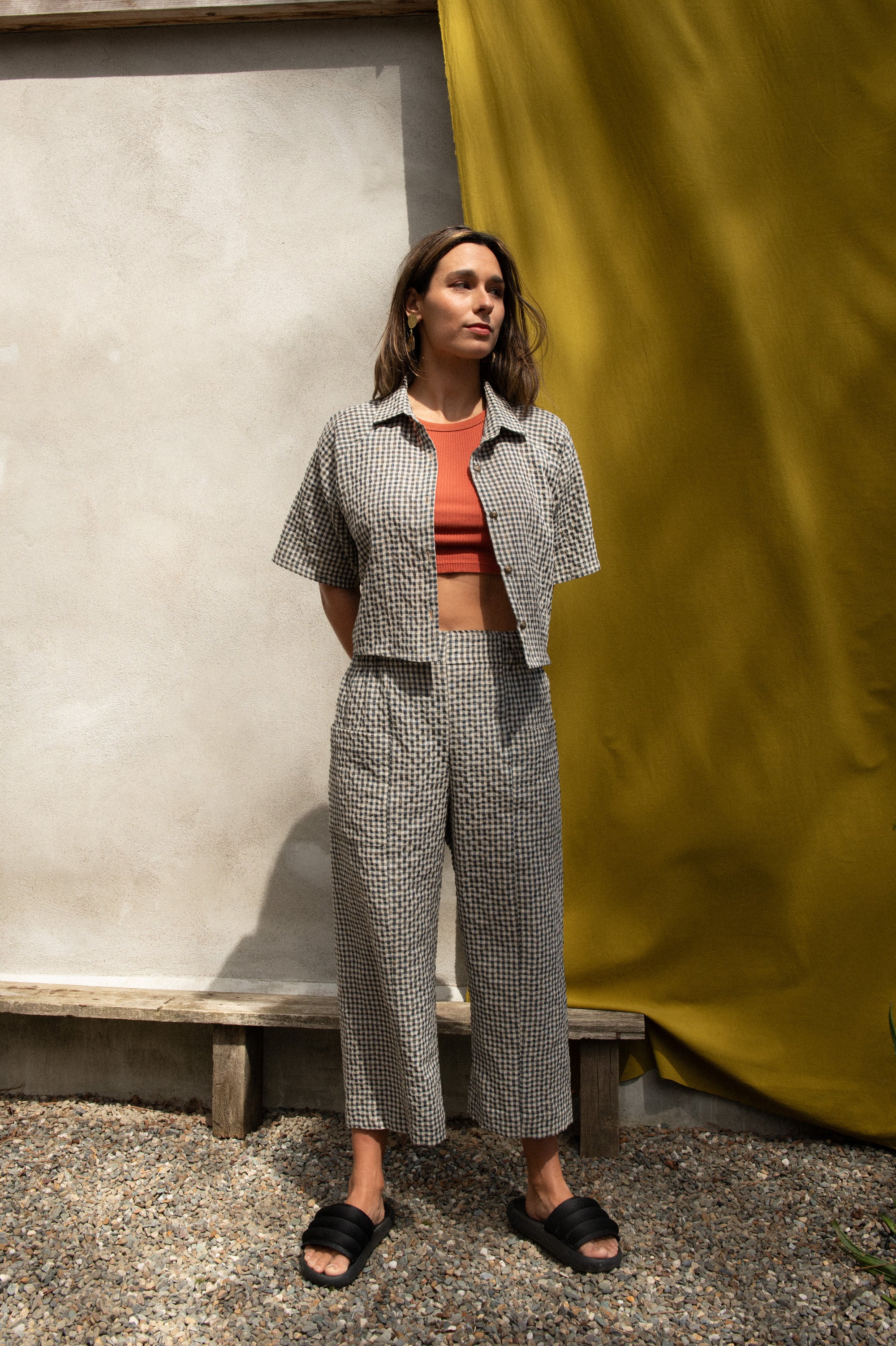 Pantalon Pétunia Vichy Teal