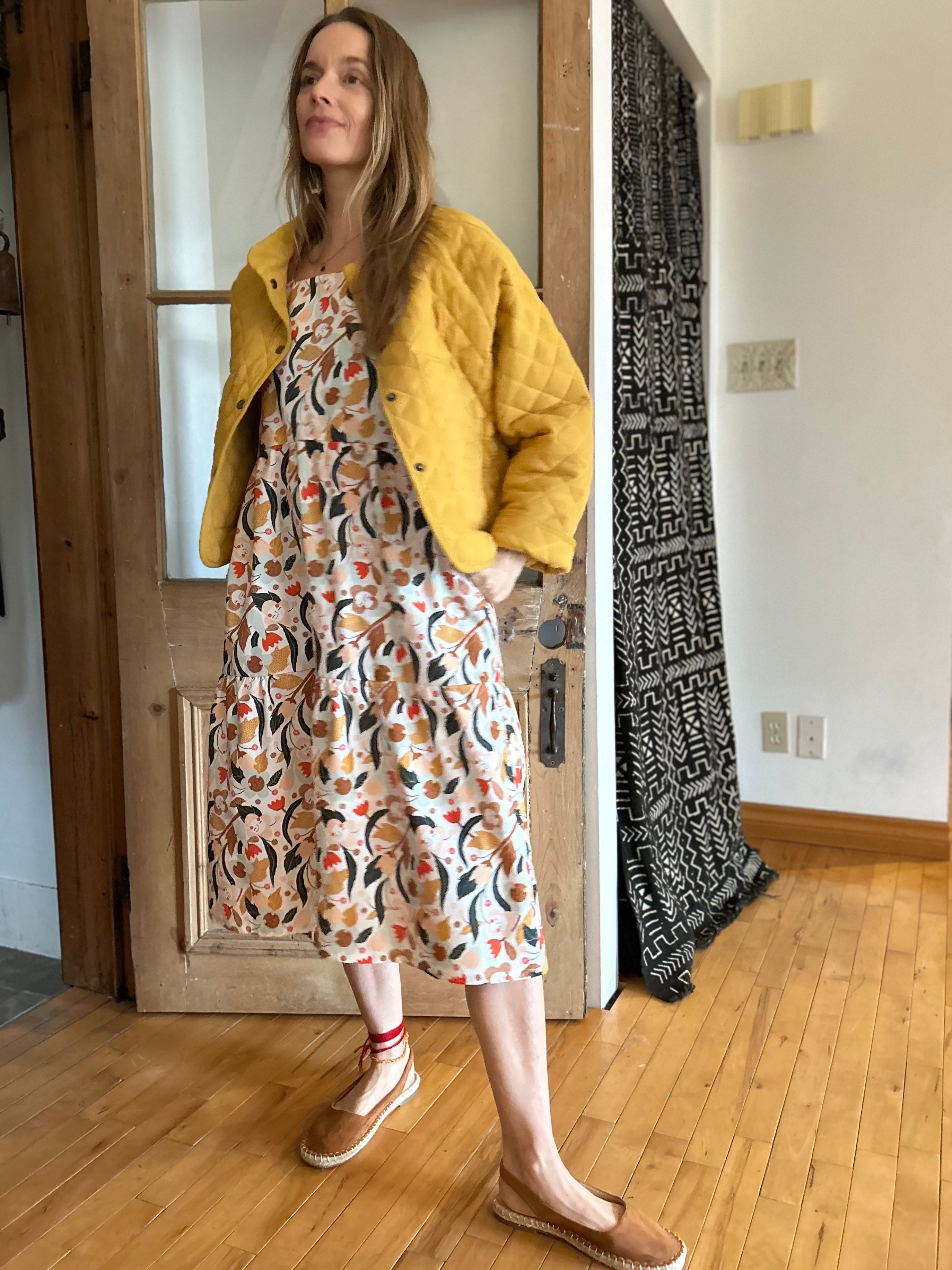Robe Lavandula Fleurs crèmes Coton Bio