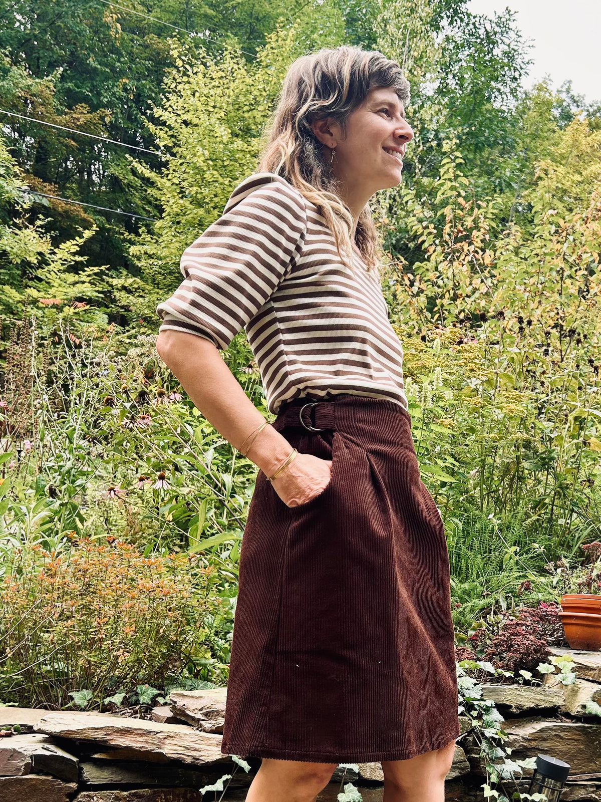Jupe Berberis -corduroy Espresso