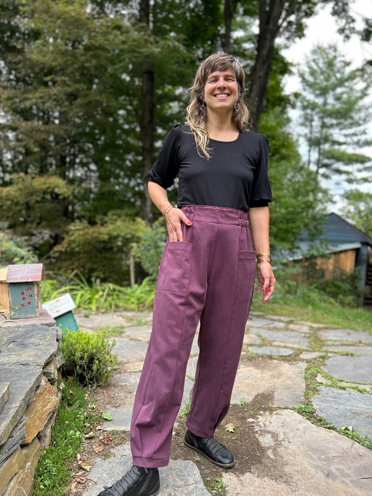 Pantalon baril Betula -Figuier