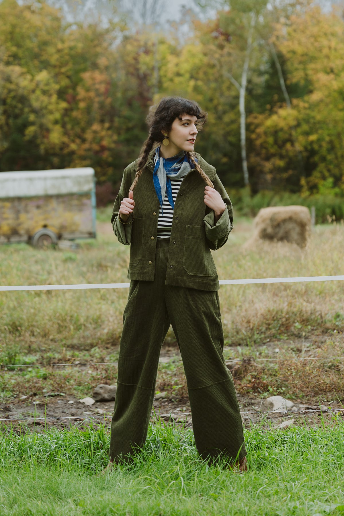 Pantalon Pimbina  -Corduroy Olive
