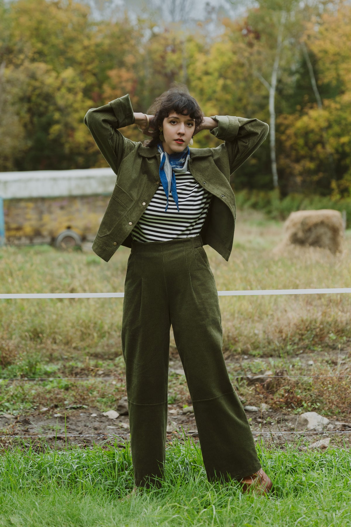 Pantalon Pimbina  -Corduroy Olive