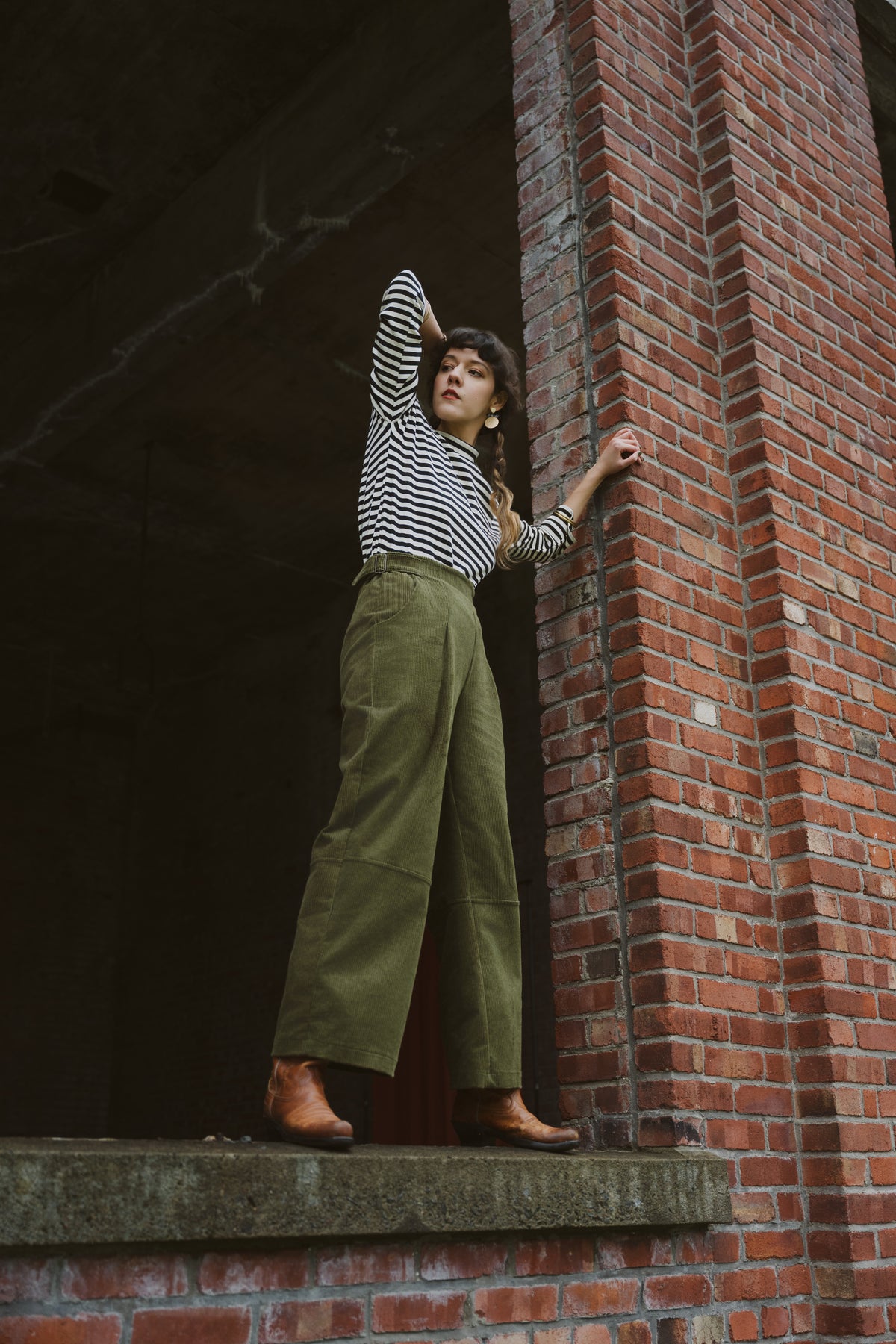 Pantalon Pimbina  -Corduroy Olive