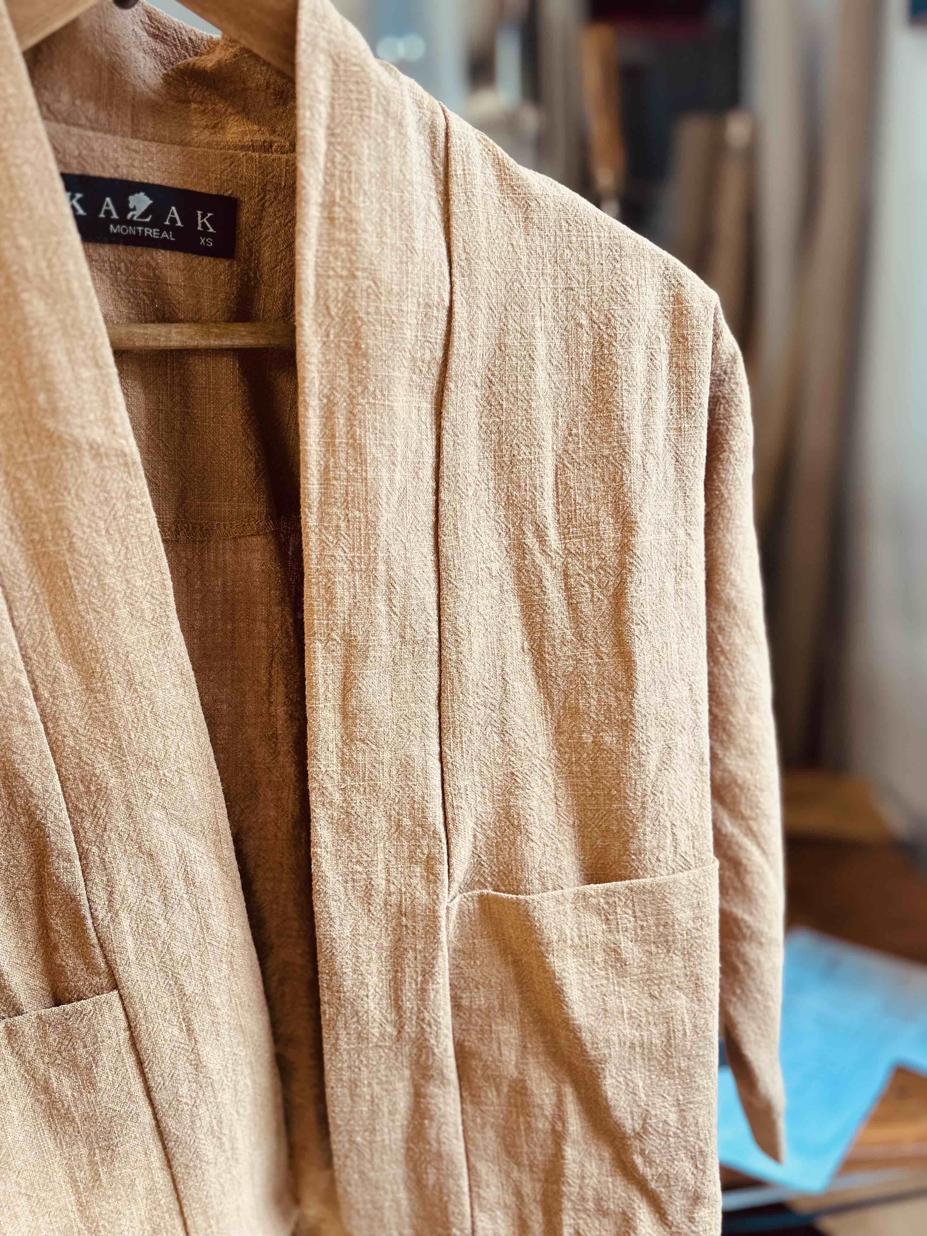 Veste kimono Magnolia- Ramie Curcuma