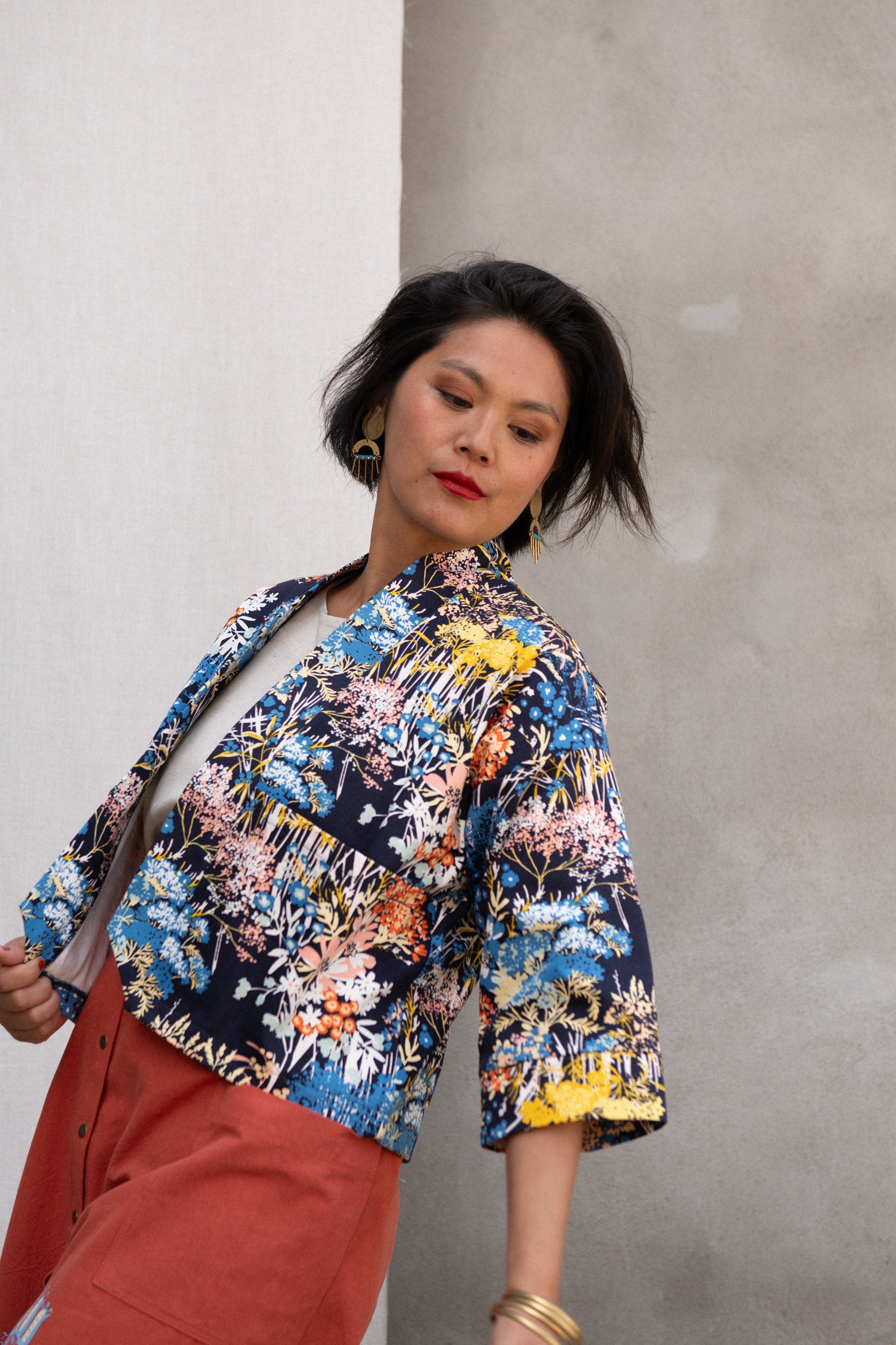 Veste kimono Magnolia- Prairie coton bio