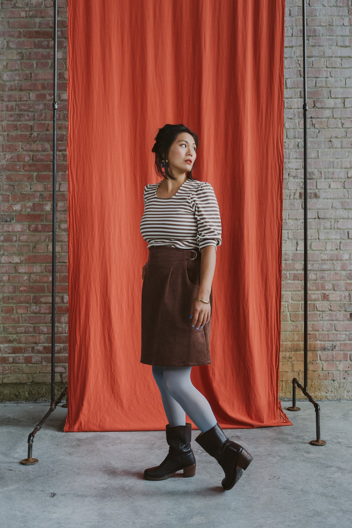Jupe Berberis -corduroy Espresso