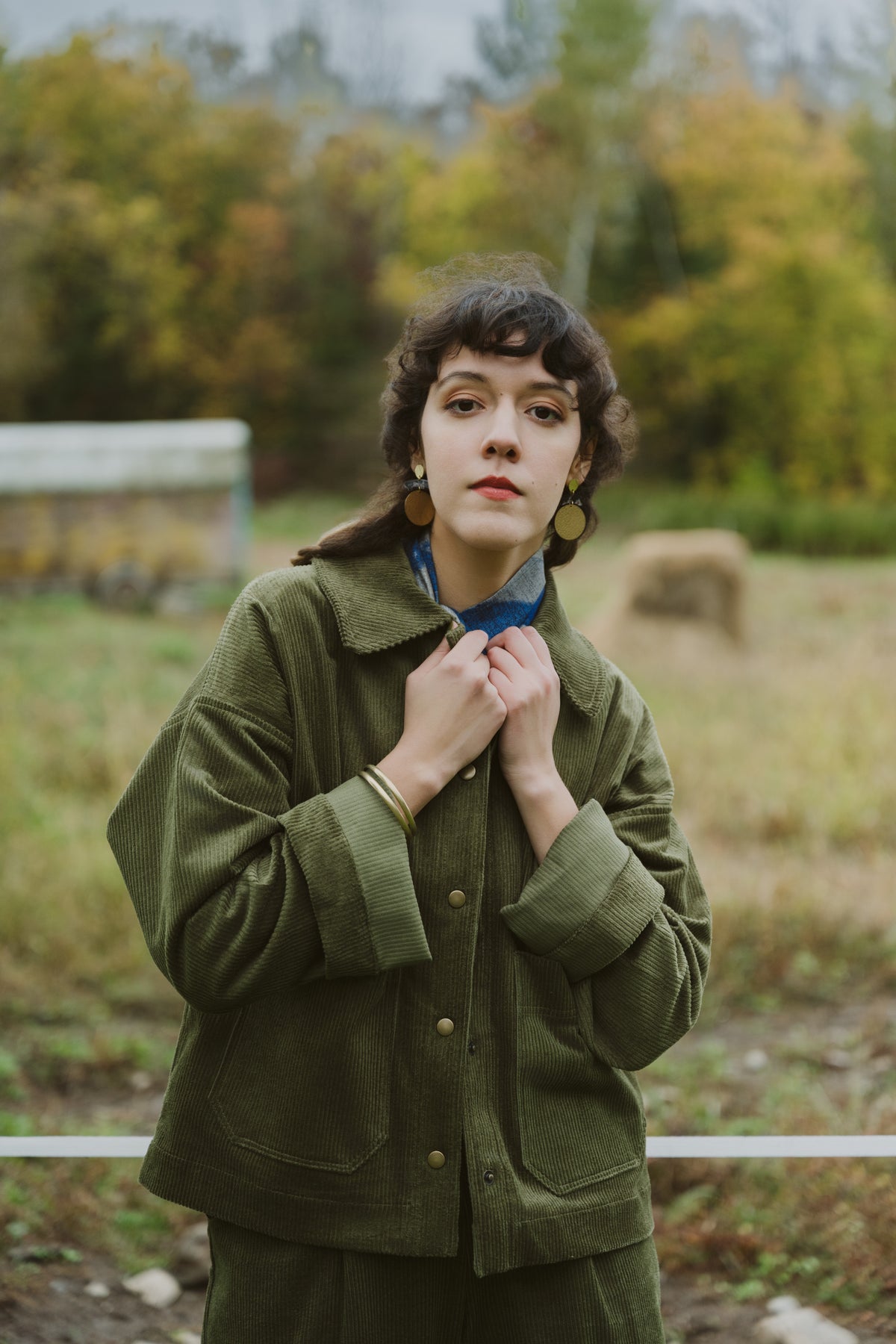 Vestes Tsugas -corduroy olive