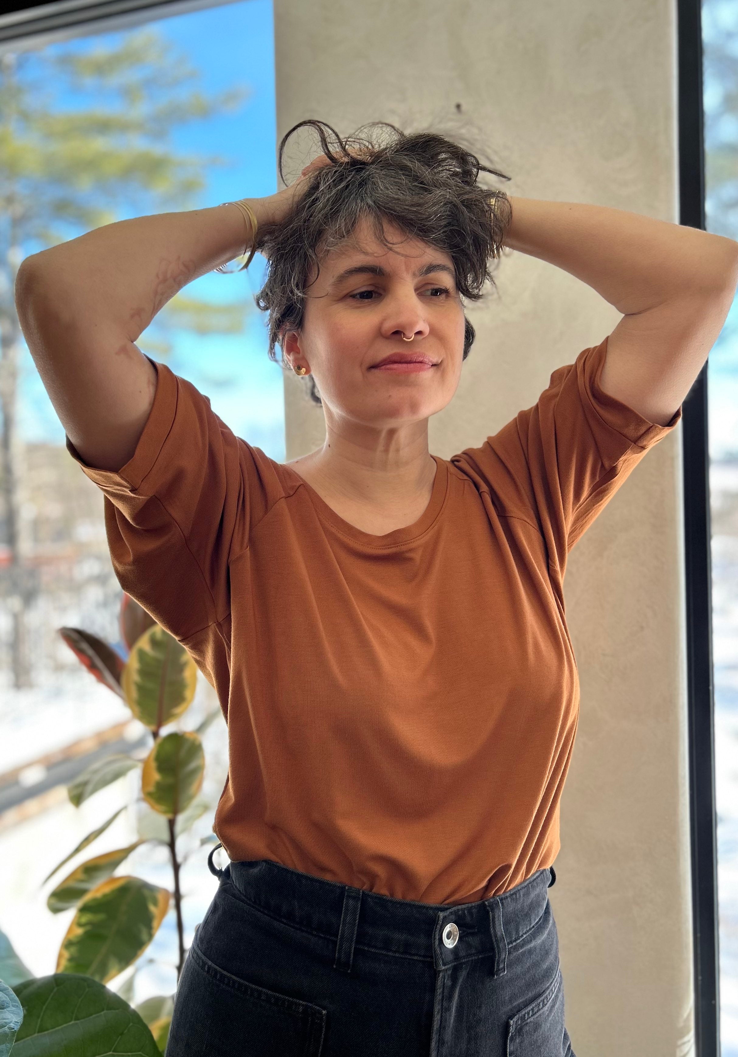 Top Vernus - Muscade - Rayonne de bambou Oeko-tex -