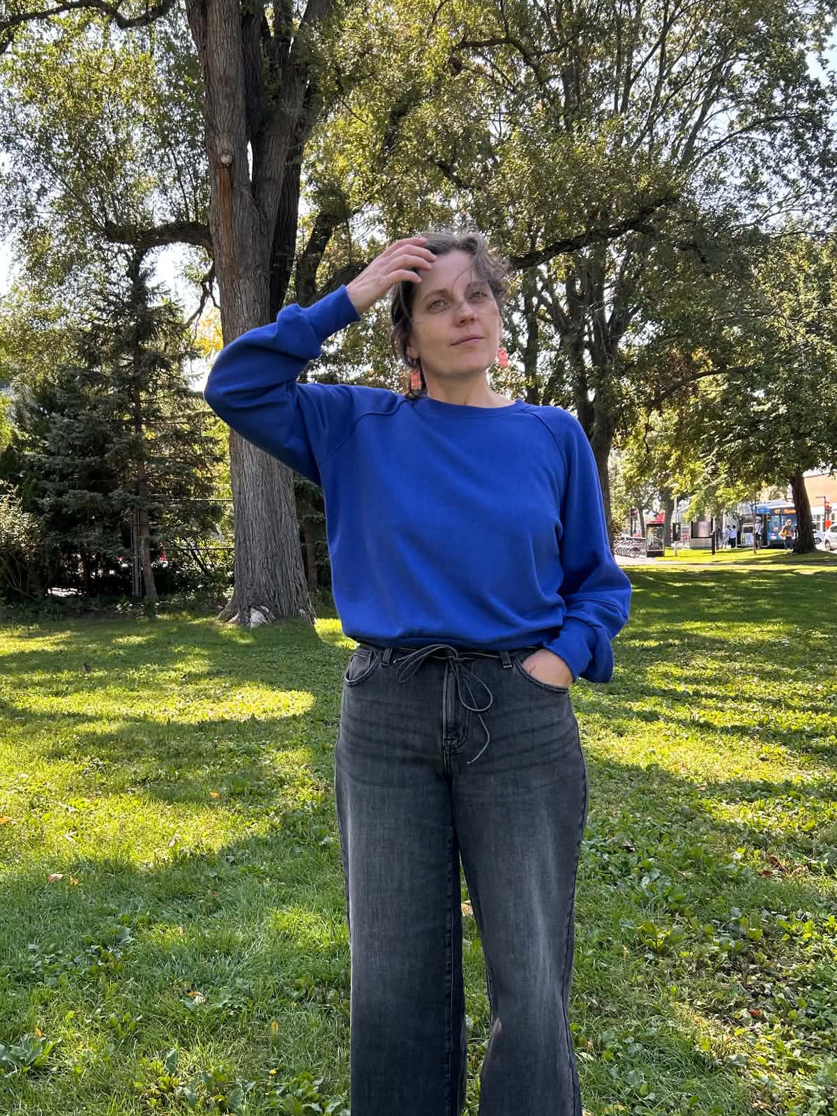 Crewneck Acacia  - Cobalt