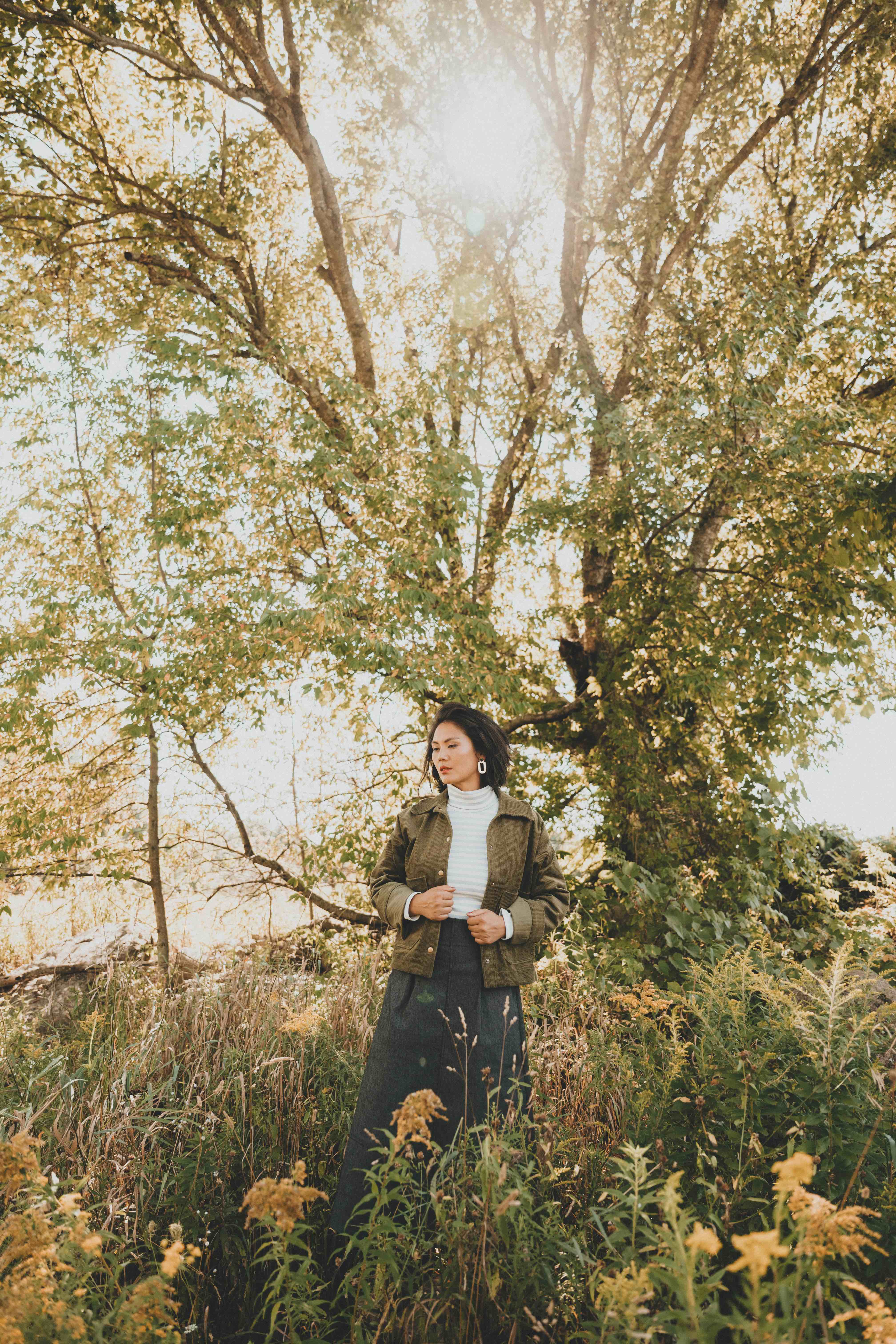 Vestes Tsugas -corduroy olive