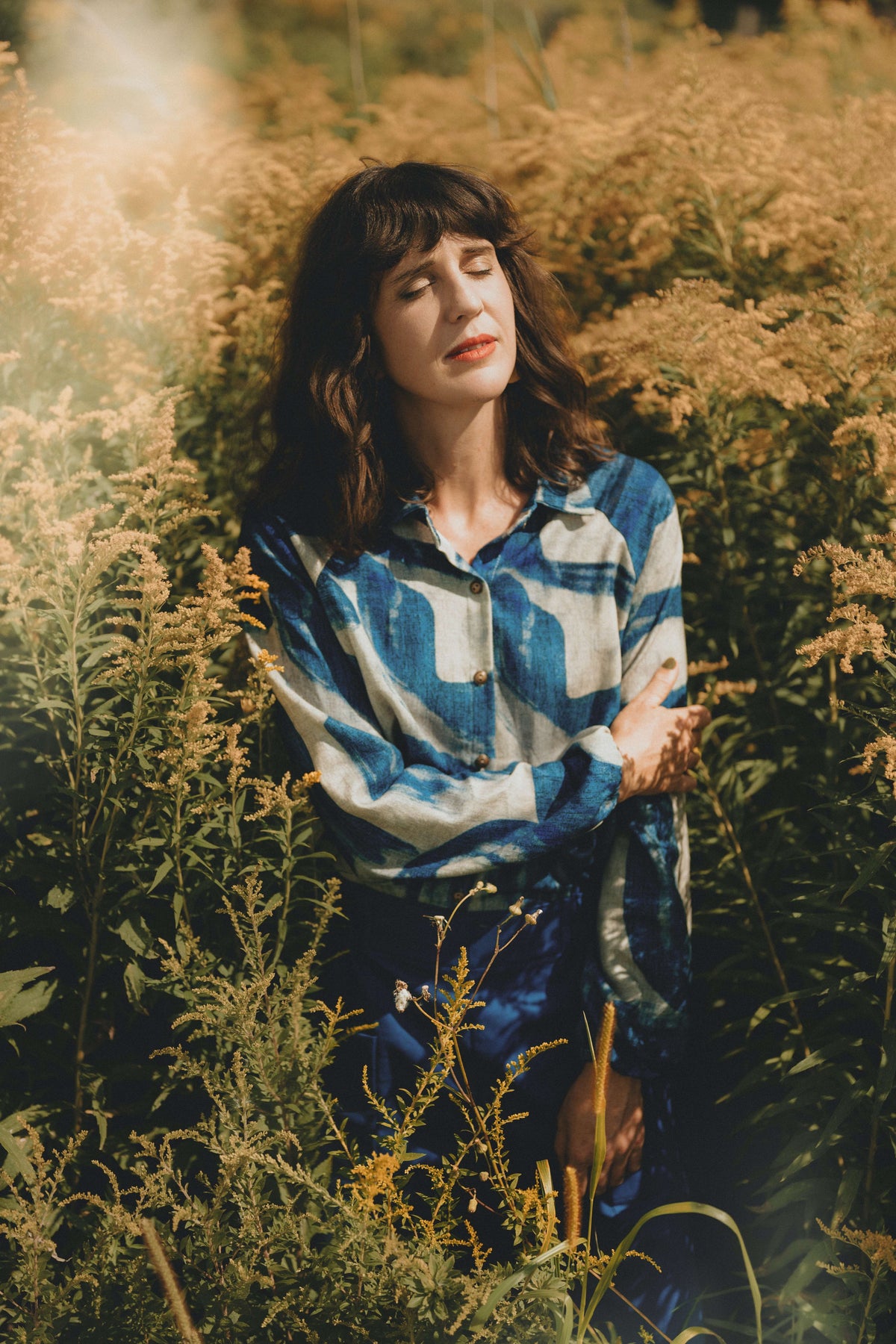 Blouse Épicéas- Blue brush