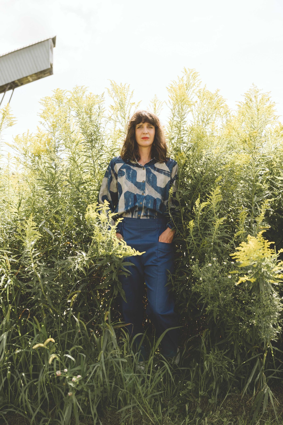 Blouse Épicéas- Blue brush