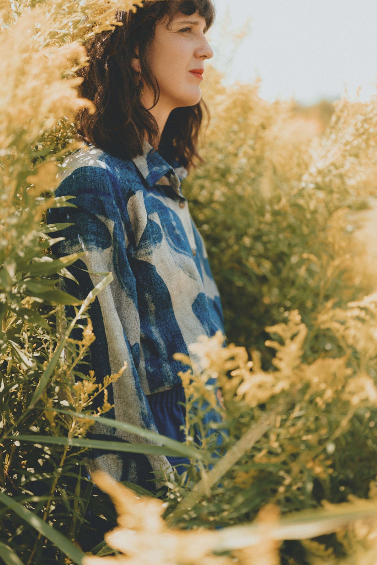 Blouse Épicéas- Blue brush