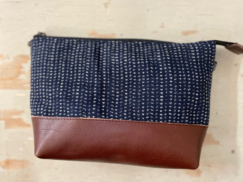 La Trousse - Retailles de tissu et cuir recyclé / Kusama mix - KAZAK