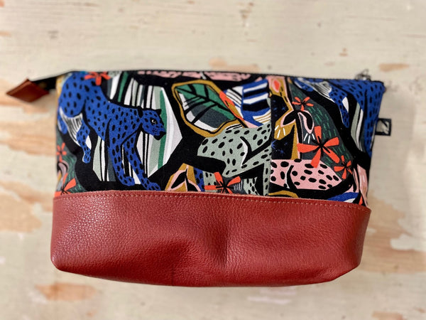 La Trousse - Retailles de tissu et cuir recyclé / Tigre - KAZAK