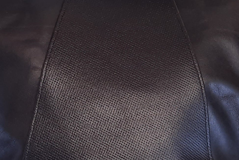 Sac à bandoulière Yupik - Cuir motif noir - mélange cuir recyclé et tannage végétal - KAZAK